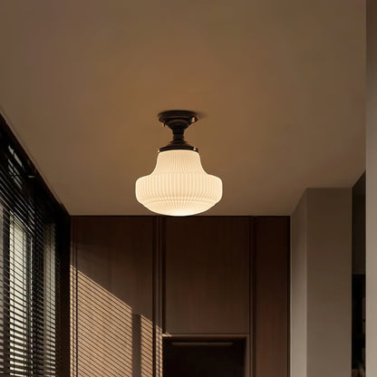 Schoolhouse Ceiling Light ∅ 11″ x H 13″ / Black & White Ceiling lamp