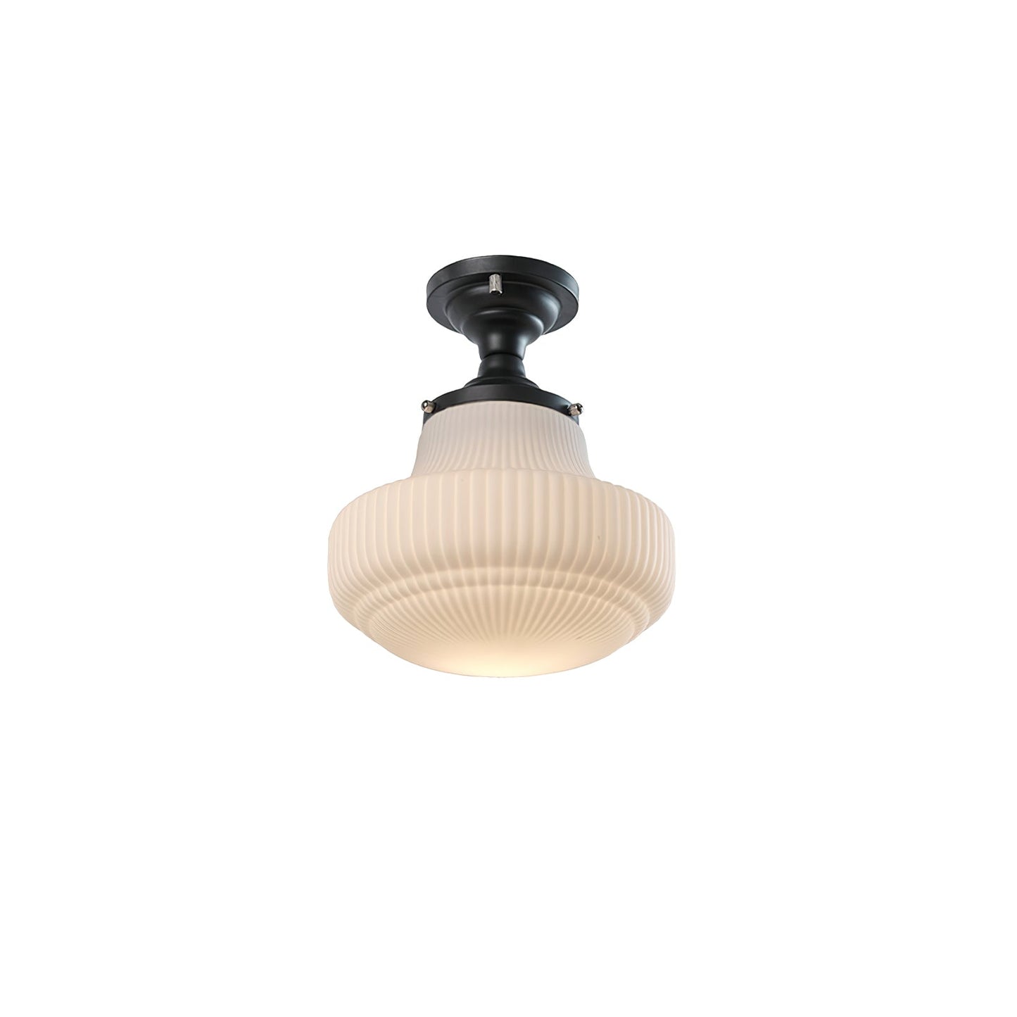 Schoolhouse Ceiling Light ∅ 11″ x H 13″ / Black & White Ceiling lamp