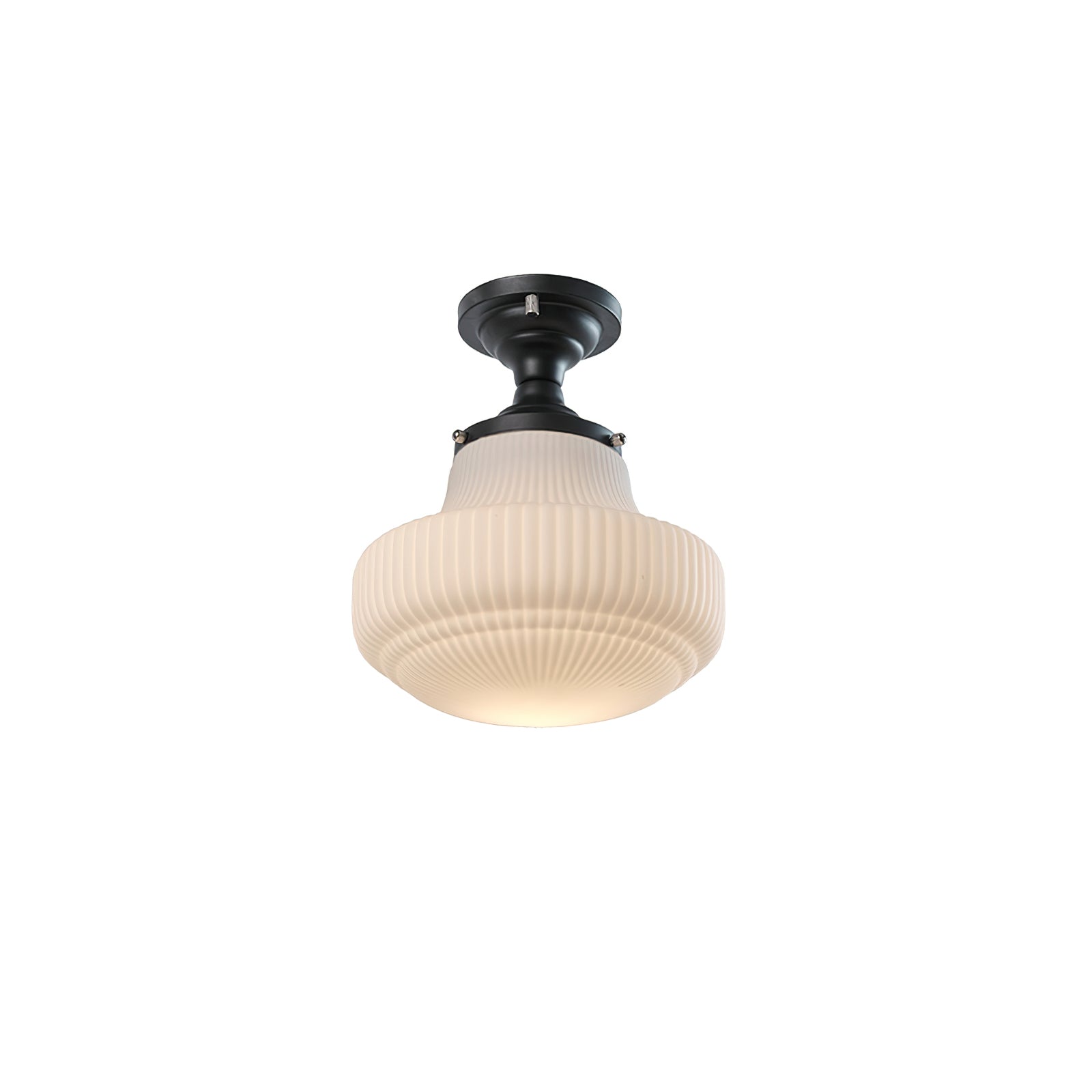 Schoolhouse Ceiling Light ∅ 11″ x H 13″ / Black & White Ceiling lamp