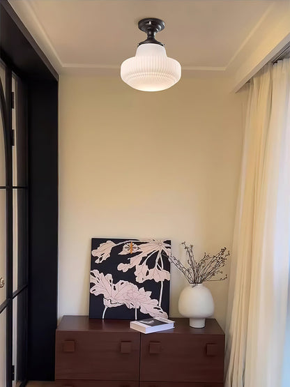 Schoolhouse Ceiling Light ∅ 11″ x H 13″ / Black & White Ceiling lamp