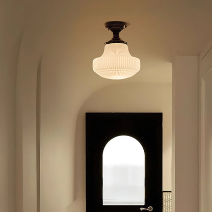 Schoolhouse Ceiling Light ∅ 11″ x H 13″ / Black & White Ceiling lamp