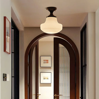 Schoolhouse Ceiling Light ∅ 11″ x H 13″ / Black & White Ceiling lamp
