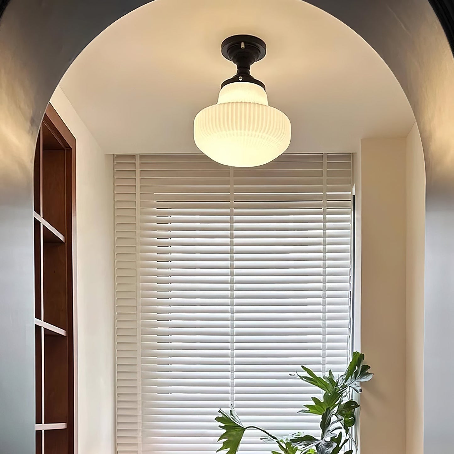 Schoolhouse Ceiling Light ∅ 11″ x H 13″ / Black & White Ceiling lamp