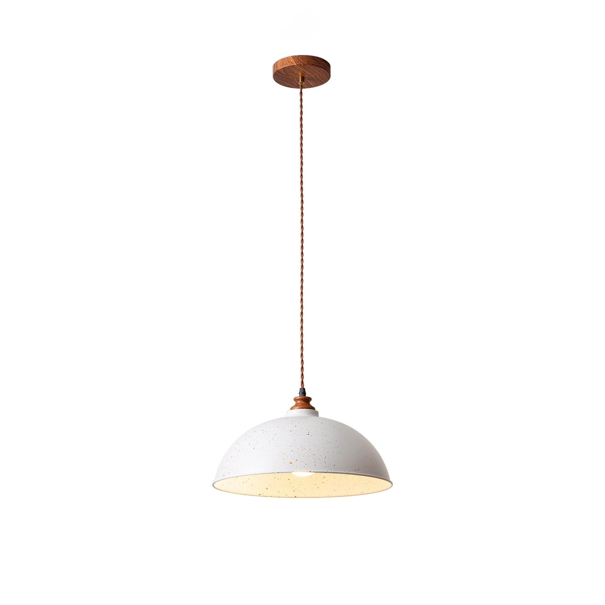 Arc Sphere Pendant Light ∅ 10.2″ x H 10.6″ / Dia 26cm x H 27cm / Woodgrain & White Pendant light