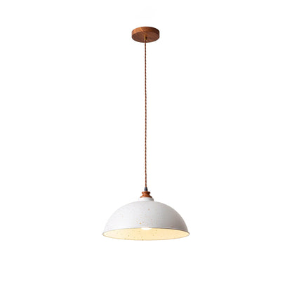 Arc Sphere Pendant Light ∅ 10.2″ x H 10.6″ / Dia 26cm x H 27cm / Woodgrain & White Pendant light
