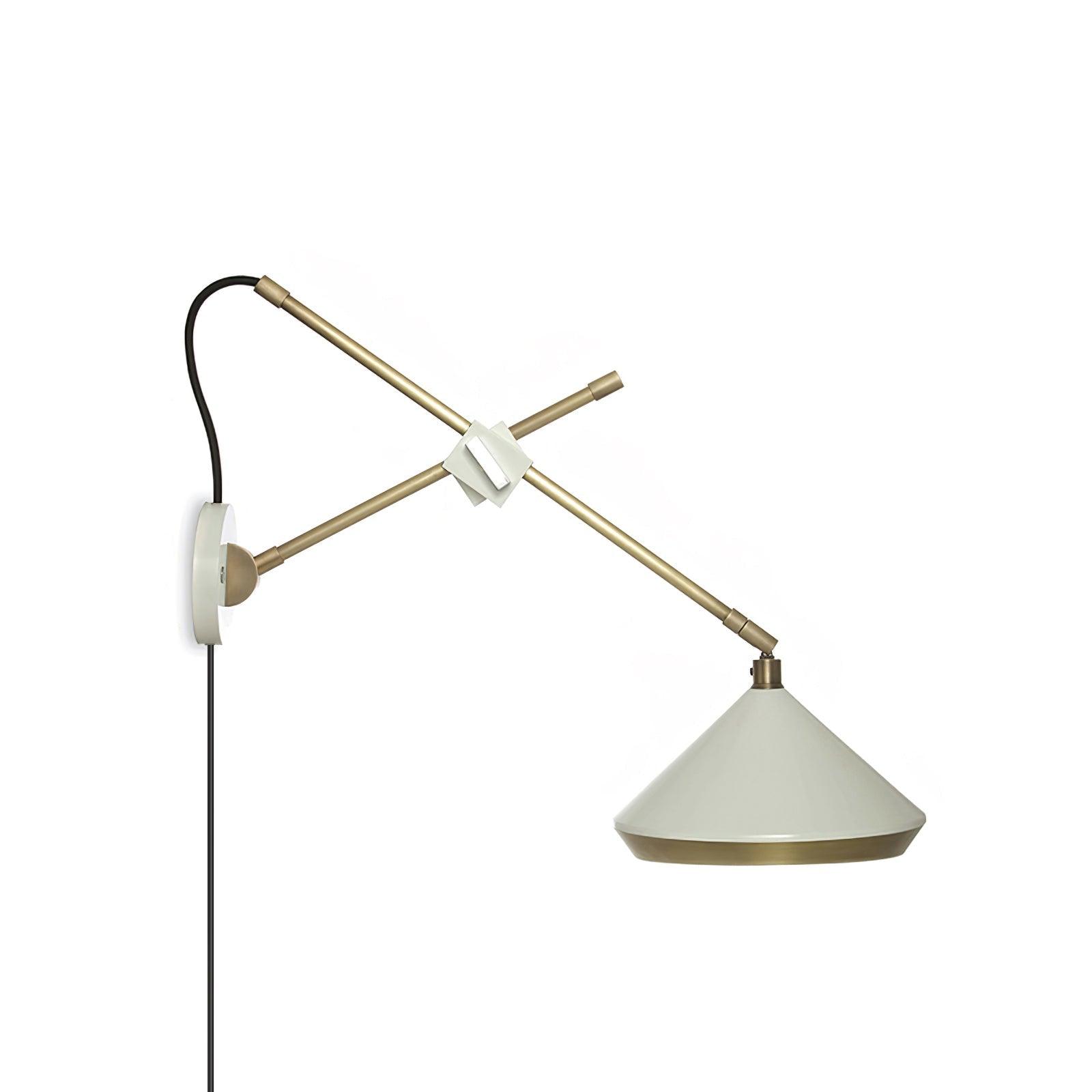 Shear Plug-in Wall Light ∅ 18″ X H 15.8″ / Dia 46cm X H 40cm / Copper Plating & Matte White / US Plug Wall lamp