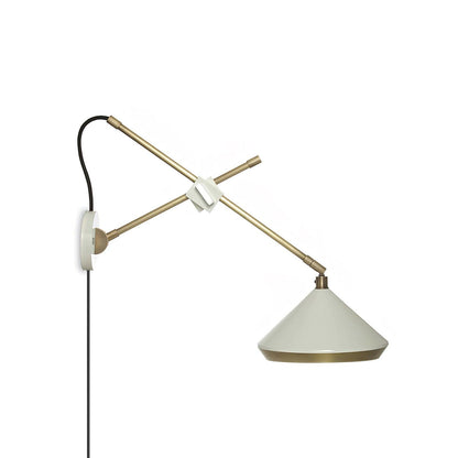 Shear Plug-in Wall Light ∅ 18″ X H 15.8″ / Dia 46cm X H 40cm / Copper Plating & Matte White / US Plug Wall lamp