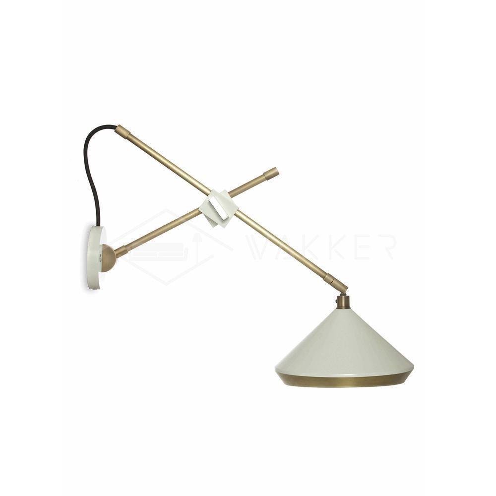 Shear Wall Light ∅ 18″ x H 15.8″ / Dia 46cm x H 40cm / Copper plating & Matte White Wall lamp