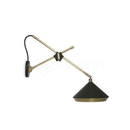 Shear Wall Light ∅ 18″ x H 15.8″ / Dia 46cm x H 40cm / Copper plating & Matte Black Wall lamp
