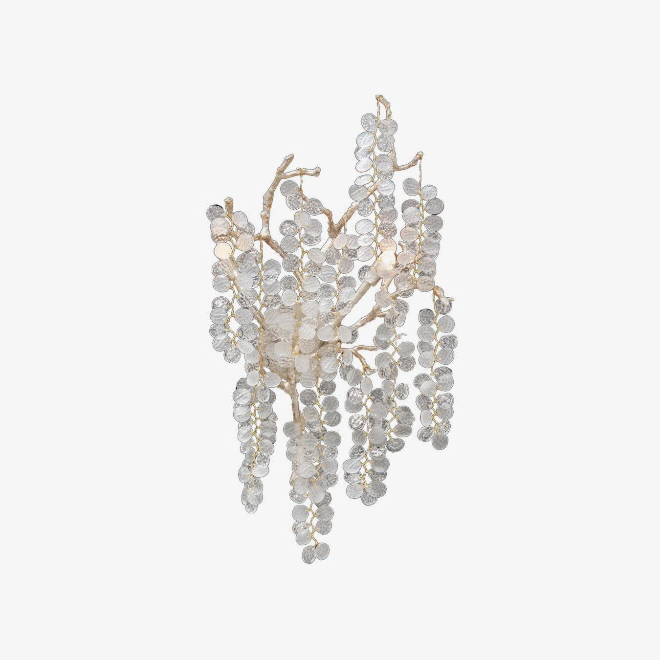 Shiro Noda Wall Lamp ∅ 13.8″ x H 21.7″ / Dia 35cm x H 55cm / Brass + Clear Wall lamp