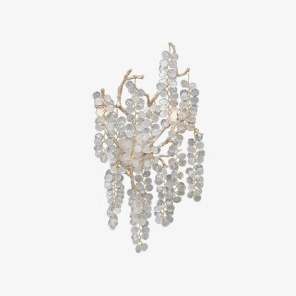 Shiro Noda Wall Lamp ∅ 13.8″ x H 21.7″ / Dia 35cm x H 55cm / Brass + Clear Wall lamp