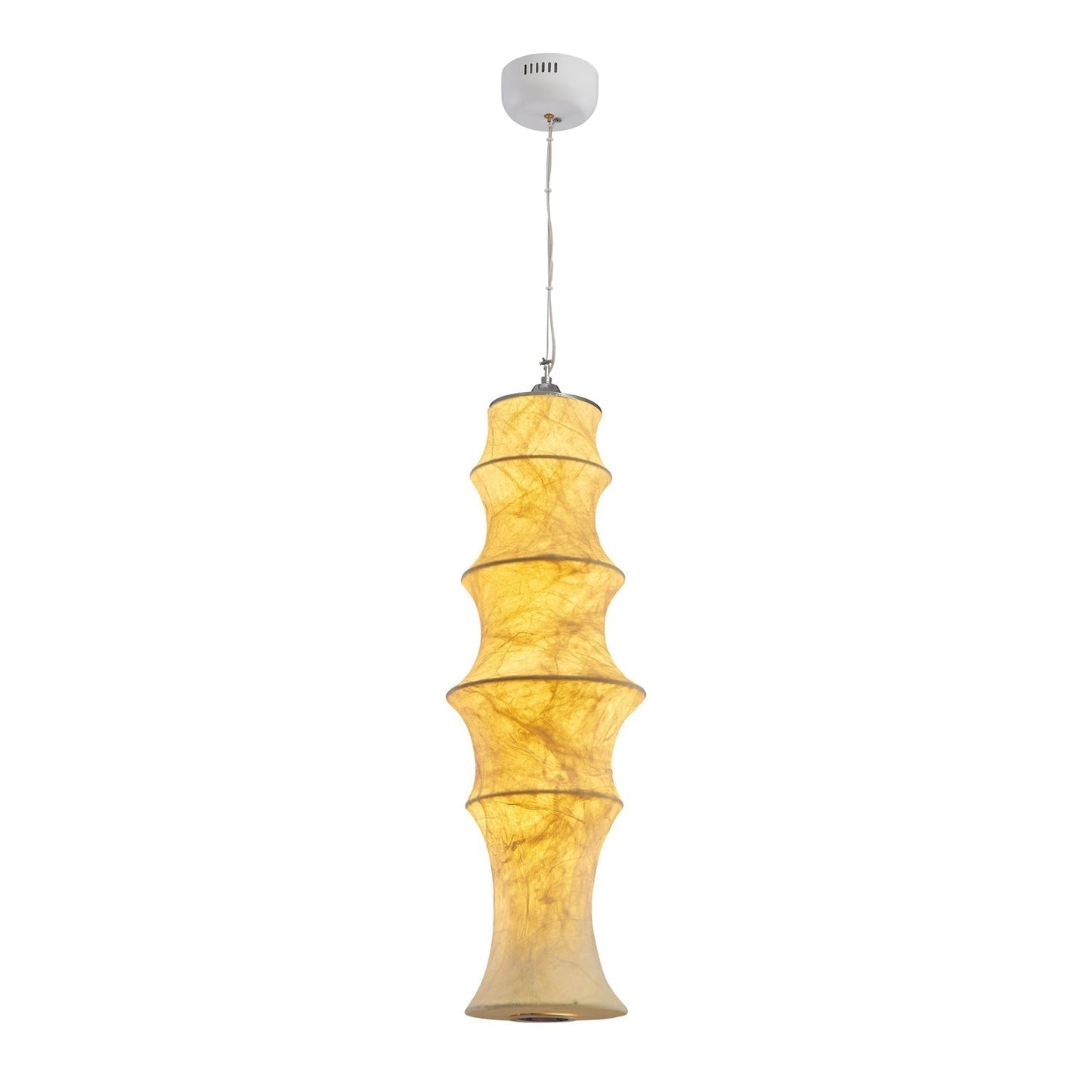 Silk Falkland Pendant Lamp ∅ 10.2″ x H 33.8″ / Dia 26cm x H 86cm / White / Warm Light Pendant light