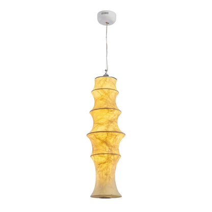 Silk Falkland Pendant Lamp ∅ 10.2″ x H 33.8″ / Dia 26cm x H 86cm / White / Warm Light Pendant light
