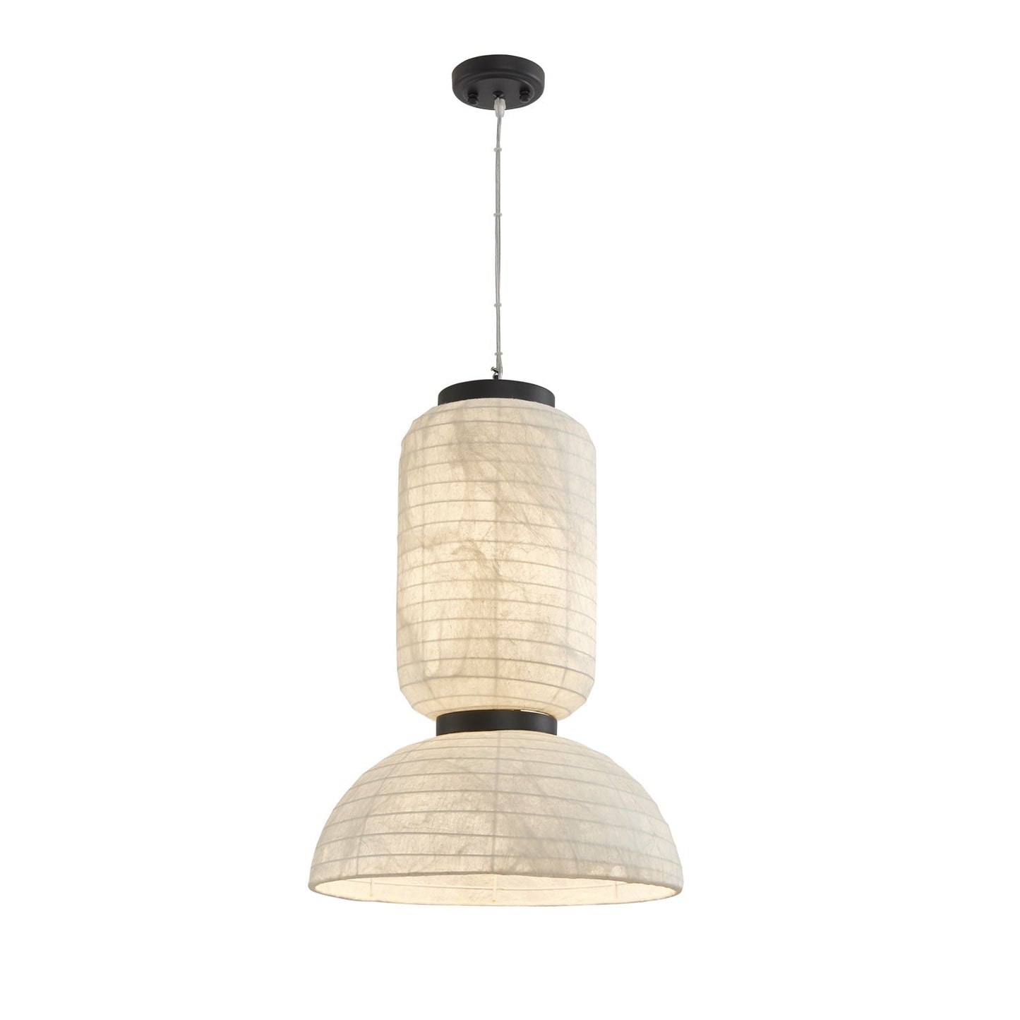 Silk Formakami Pendant Light ∅ 17.7″ x H 25.6″ / Dia 45cm x H 65cm / Black & White Pendant light