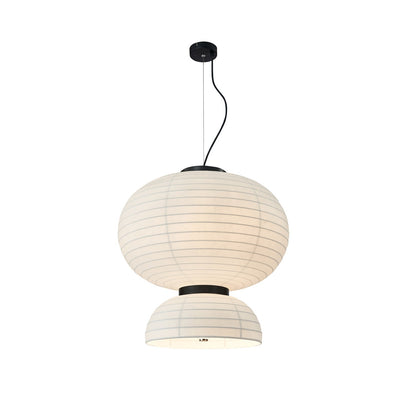 Modern Silk Pendant Light ∅ 21.7″ x H 22.8″ / Dia 55cm x H 58cm / Black & White Pendant light