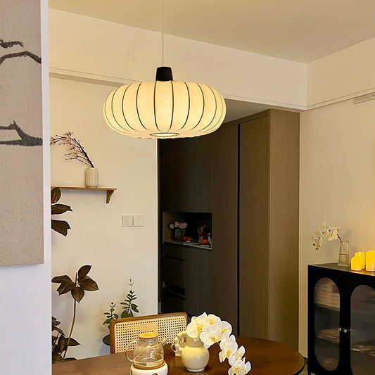 Silk Lantern Pendant Light ∅ 19.7″ x H 11.8″ / White Pendant light