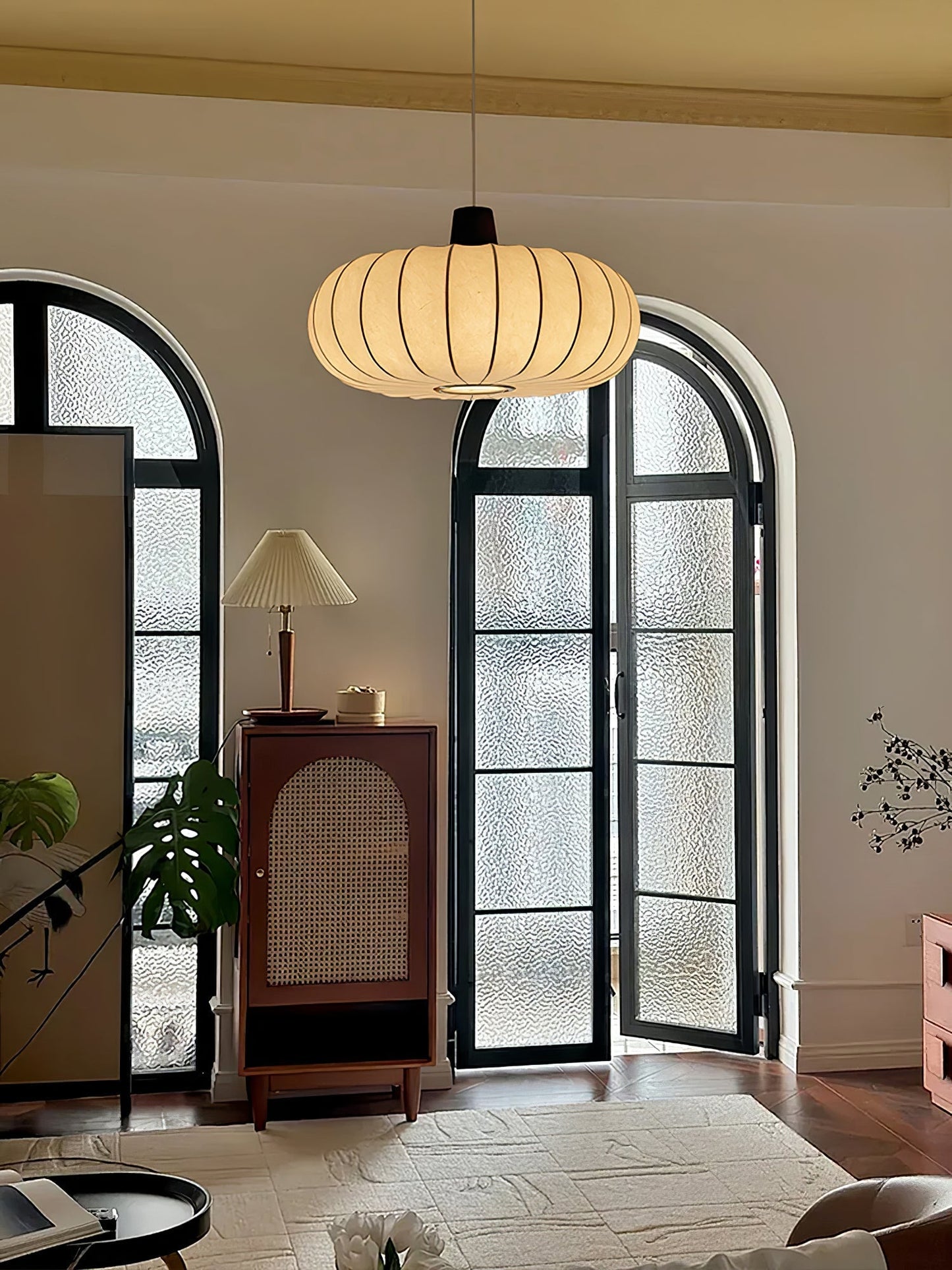 Silk Lantern Pendant Light ∅ 19.7″ x H 11.8″ / White Pendant light
