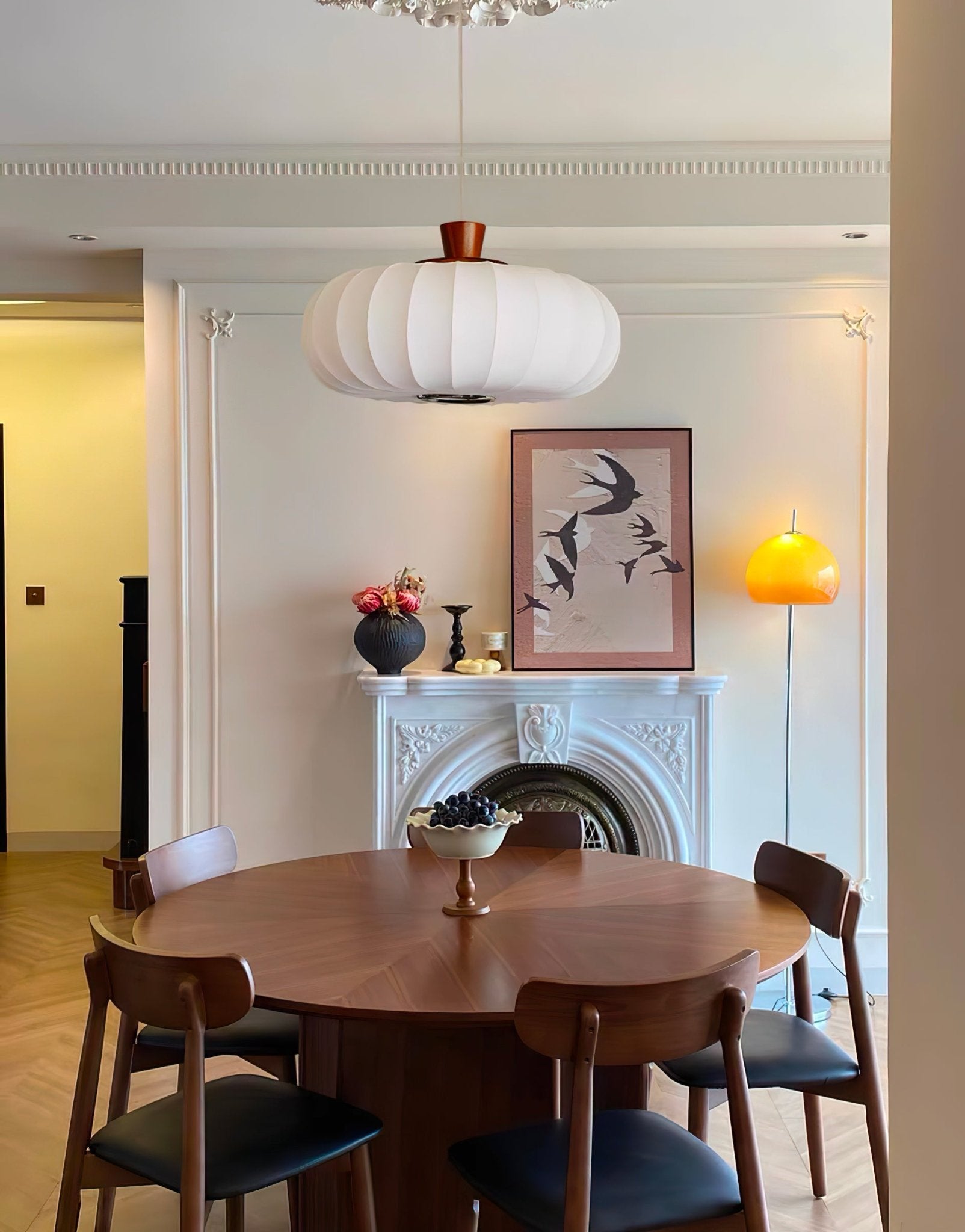 Silk Lantern Pendant Light ∅ 19.7″ x H 11.8″ / White Pendant light