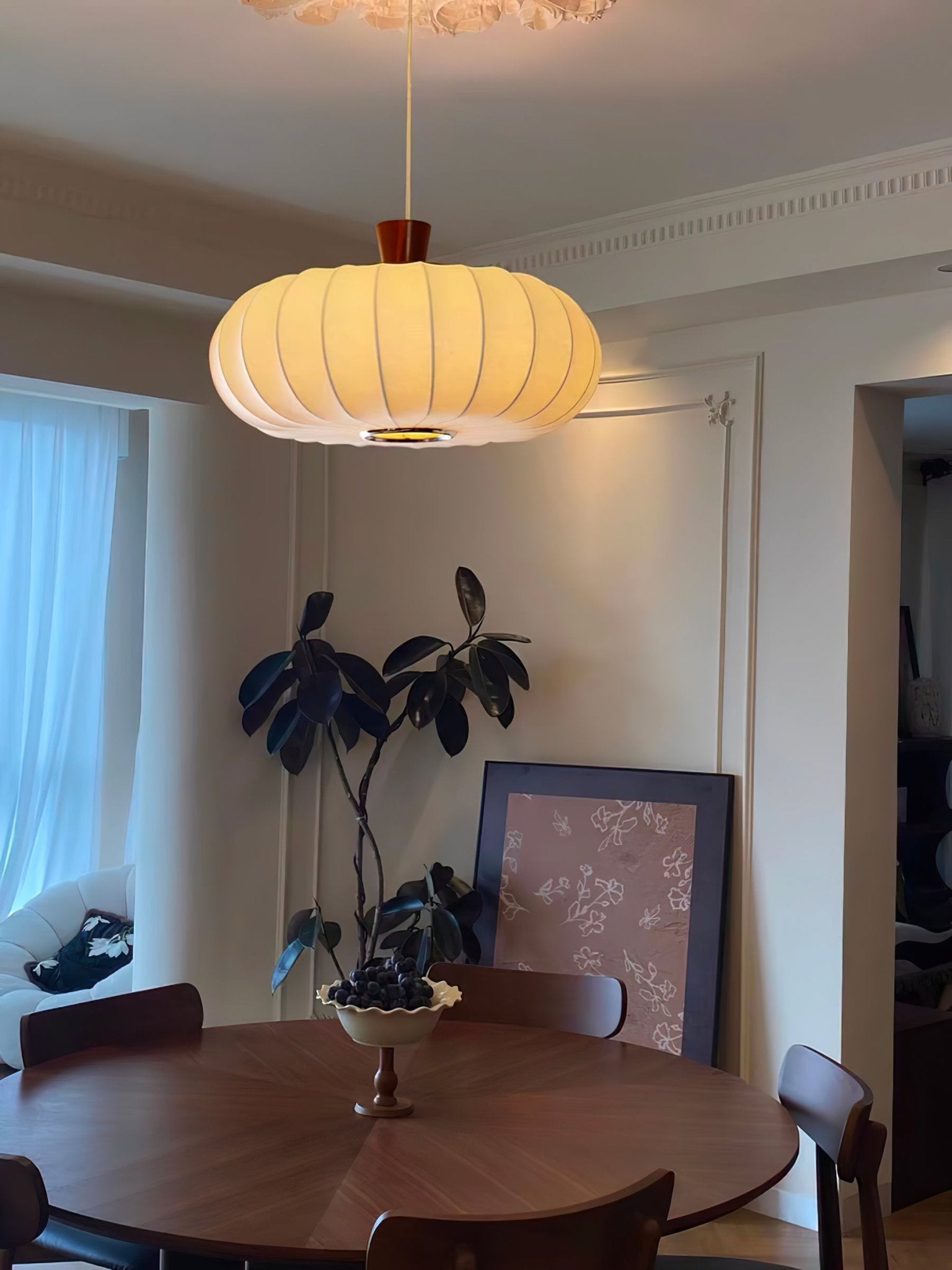 Silk Lantern Pendant Light ∅ 19.7″ x H 11.8″ / White Pendant light