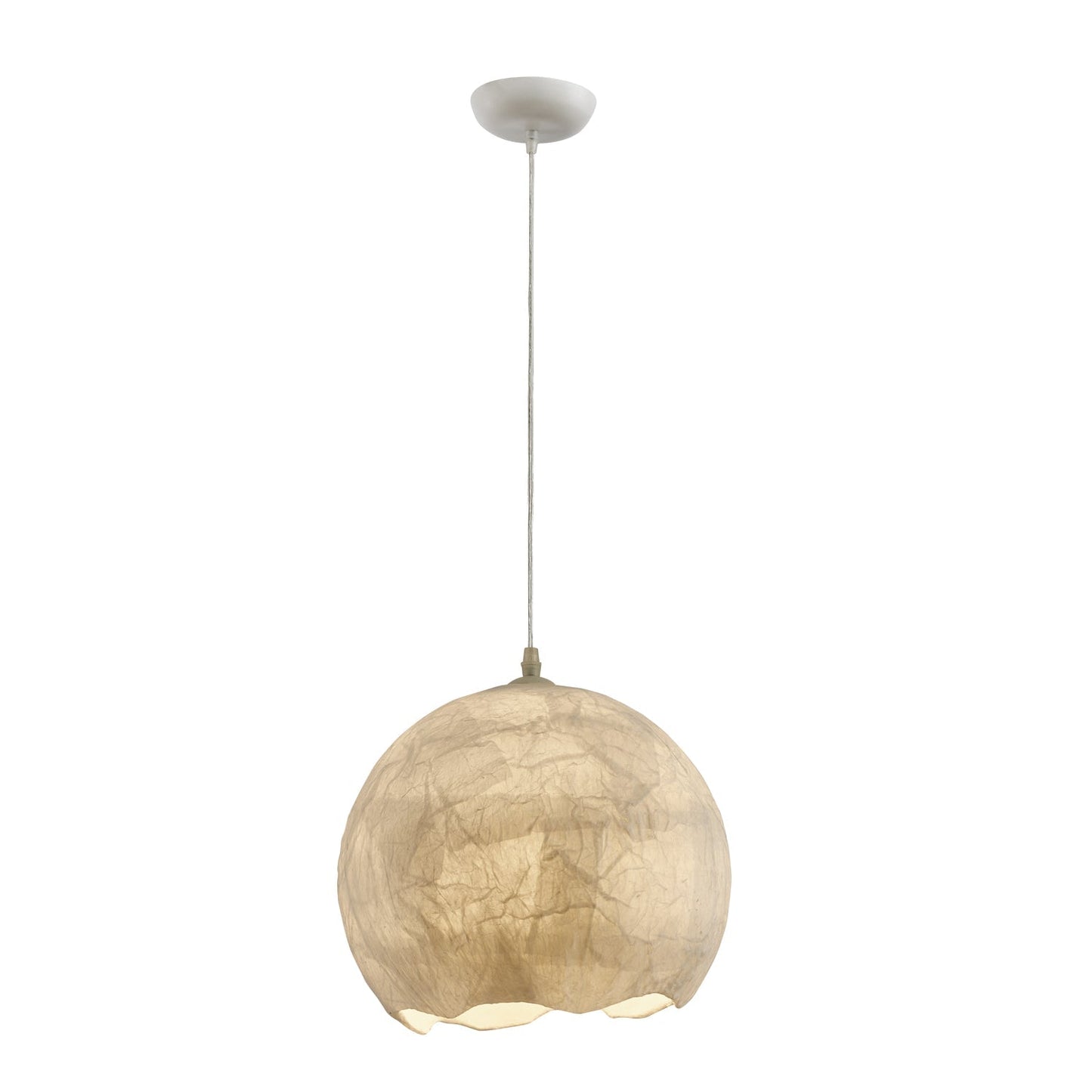 Silk Luna Pendant Lamp ∅ 11.8″ x H 11.4″ / Dia 30cm x H 29cm / White Pendant light
