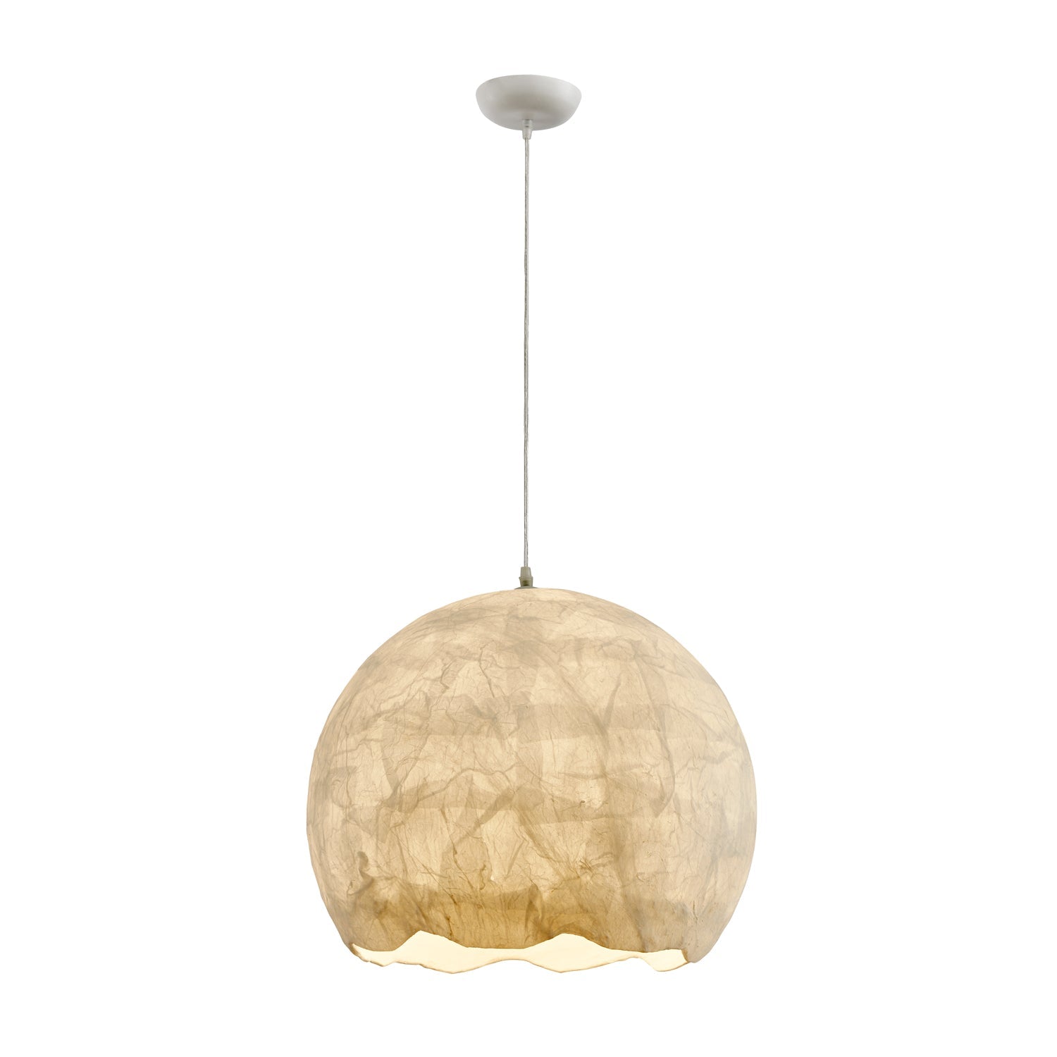 Silk Luna Pendant Lamp ∅ 19.7″ x H 18.5″ / Dia 50cm x H 47cm / White Pendant light