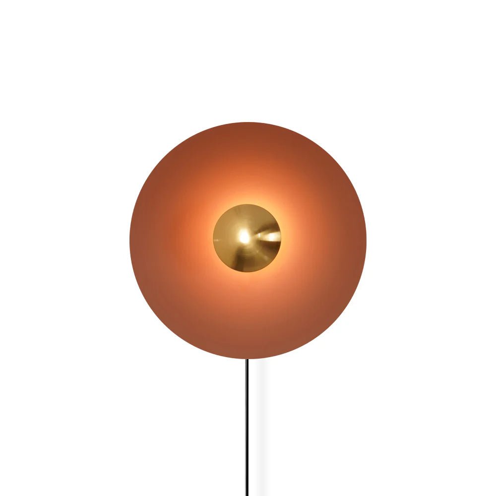 Simplicity Glow Plug-in Wall Light ∅ 11.8″ x H 11.8″ / Orange & Antique copper / US Plug 1001 Wall lamp