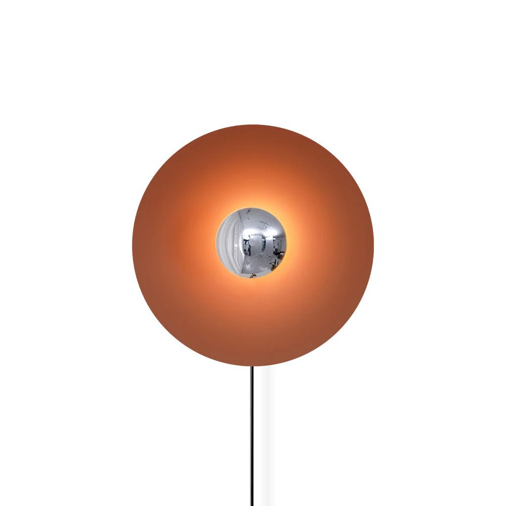 Simplicity Glow Plug-in Wall Light ∅ 11.8″ x H 11.8″ / Orange & Chrome / US Plug 1001 Wall lamp