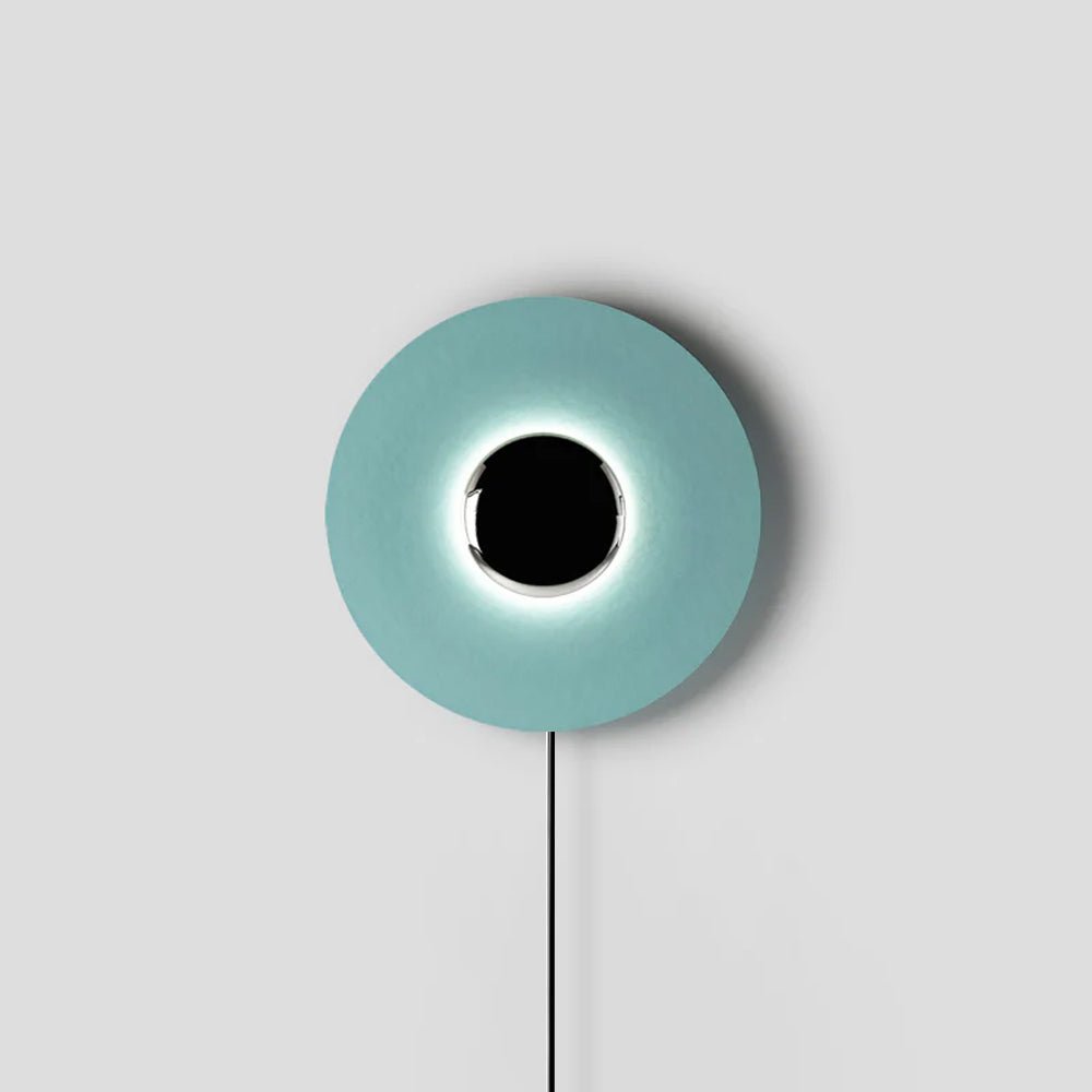 Simplicity Glow Plug-in Wall Light ∅ 11.8″ x H 11.8″ / Blue & Chrome / US Plug 1001 Wall lamp