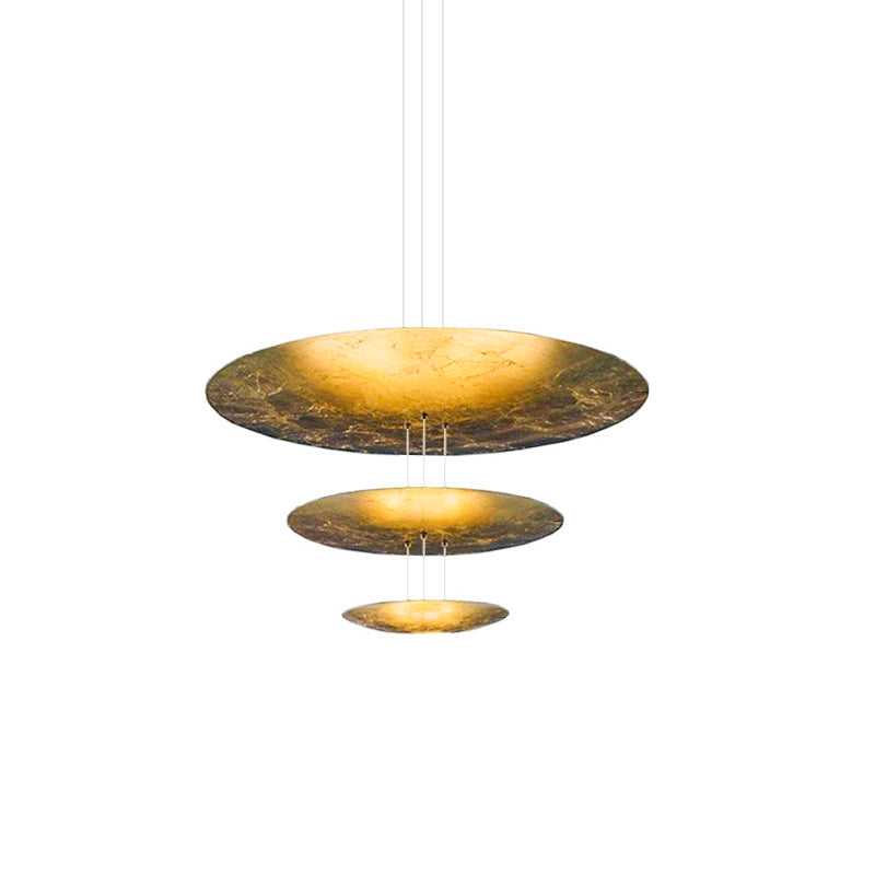 Machine Chandelier 3 layers ∅ 7.1″ + 11.8″ + 19.7″ / Copper Plated / Warm Light Chandelier
