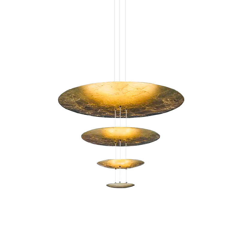 Machine Chandelier 4 layers ∅ 7.9″ + 11.8″ + 19.7″ + 31.5″ / Copper Plated / Warm Light Chandelier