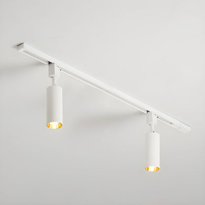 Sleek Cylinder Track Light 2 heads L 39.4″ x H 10.6″ / White / Neutral Light Ceiling lamp
