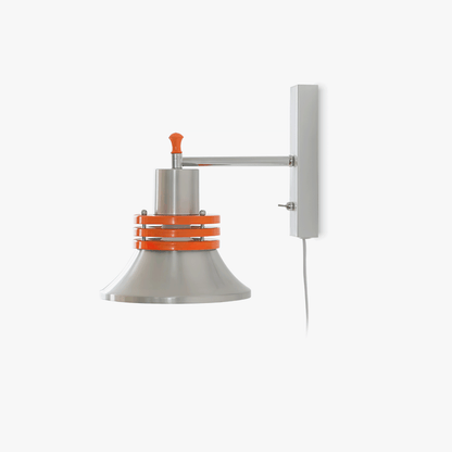 Sleekform Static Wall Lamp ∅ 7.9″ x H 8.7″ / ∅ 20cm x H 22cm / Orange & Chrome / US Plug Wall lamp