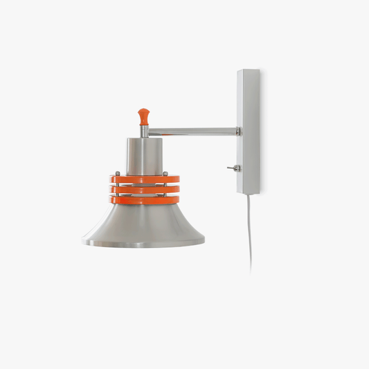 Sleekform Static Wall Lamp ∅ 7.9″ x H 8.7″ / ∅ 20cm x H 22cm / Orange & Chrome / US Plug Wall lamp