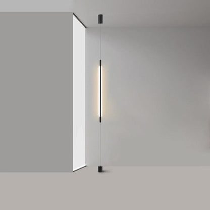 Slim line Cabinet Stand Lamp ∅ 0.6″ x H 23.6″ /Dia 1.6cm x H 60cm / Black / Warm Light Floor lamp