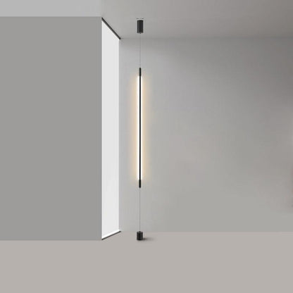 Slim line Cabinet Stand Lamp ∅ 0.6″ x H 47.2″ / Dia 1.6cm x H 120cm / Black / Warm Light Floor lamp
