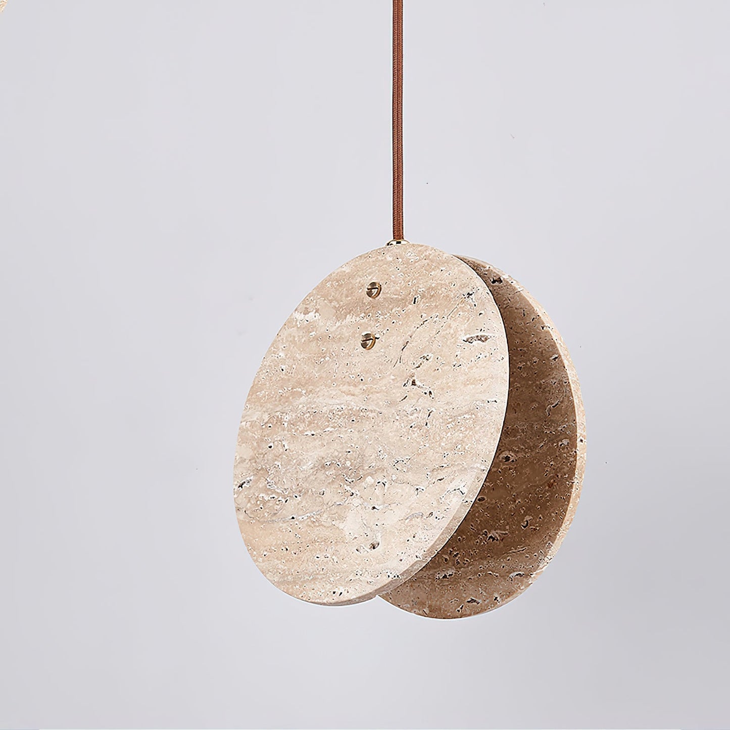 Solstice Stone Pendant Light ∅ 7.9’’ x H 7.9’’ / Yellow Travertine pendant Lamp