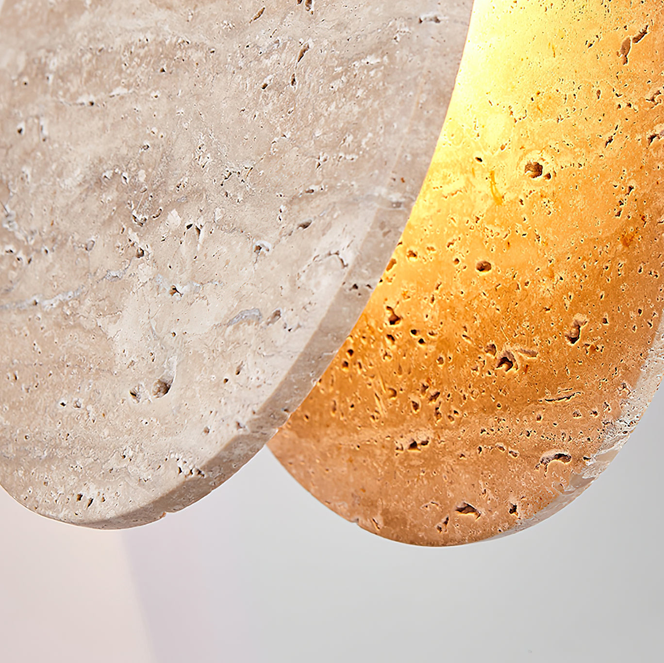 Solstice Stone Pendant Light ∅ 7.9’’ x H 7.9’’ / Yellow Travertine pendant Lamp