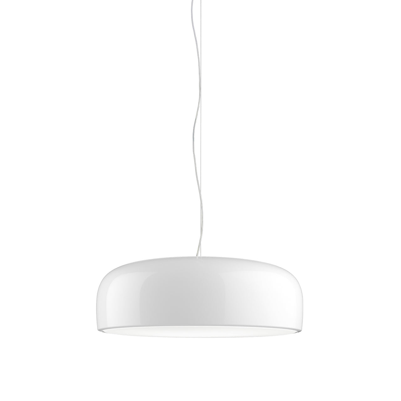 Potlid Pendant Lamp ∅ 13.8″ x H 5.5″/ Dia 35cm x H 14cm / White Pendant light