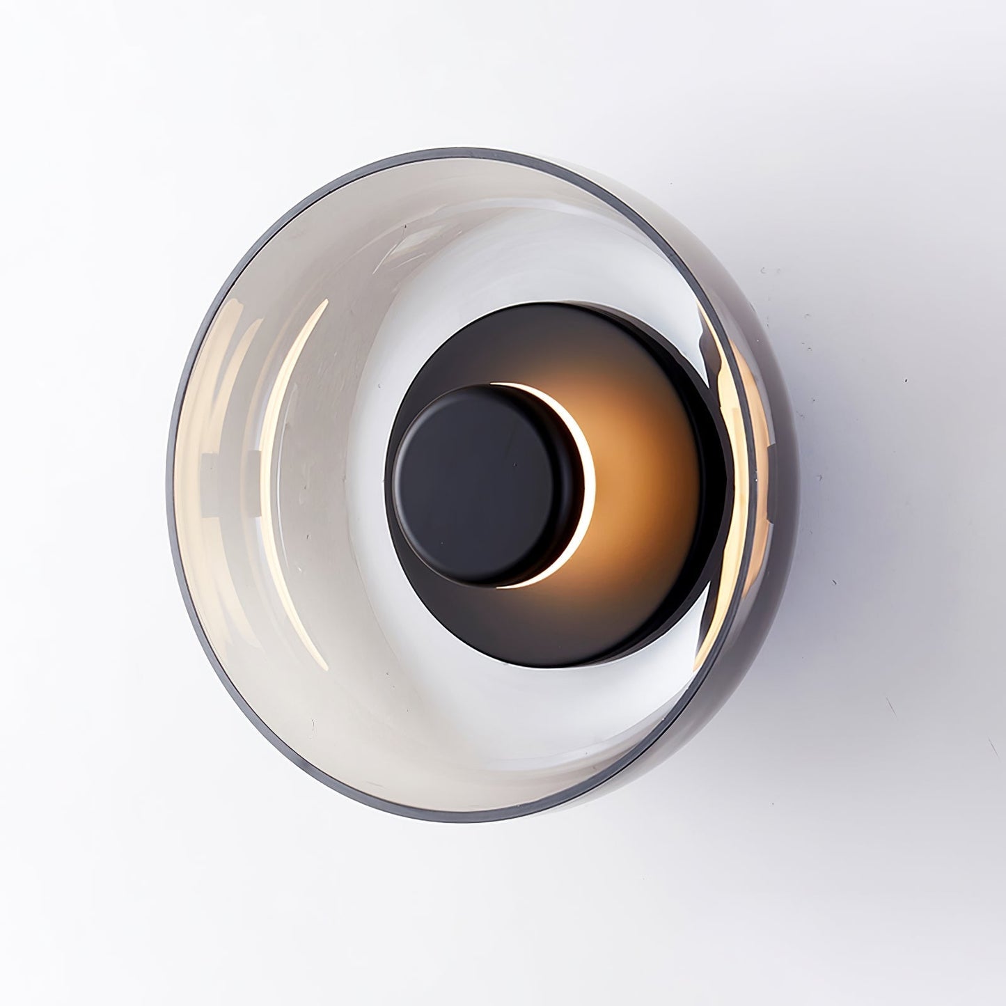 Solara Wall Light ∅ 3.9″ x H 9″ / Dia 10cm x H 23cm / Black & Smoke grey / 1 Piece Wall lamp
