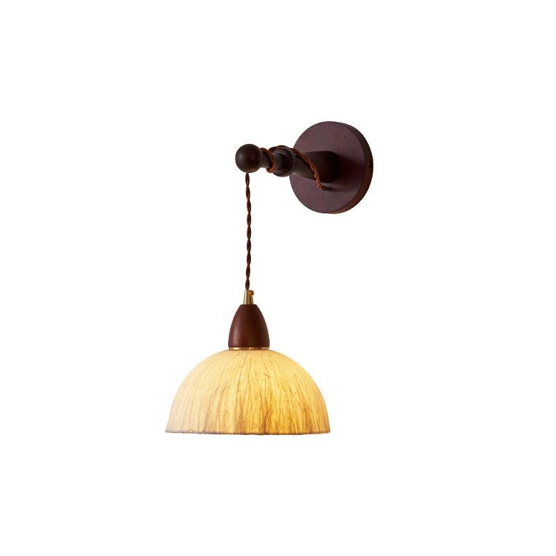 Soren Wall Lamp ∅ 7.9″ x W 8.7″ x H 7.5″ / Dia 20cm x W 22cm x H 19cm / Walnut color＆White Wall lamp