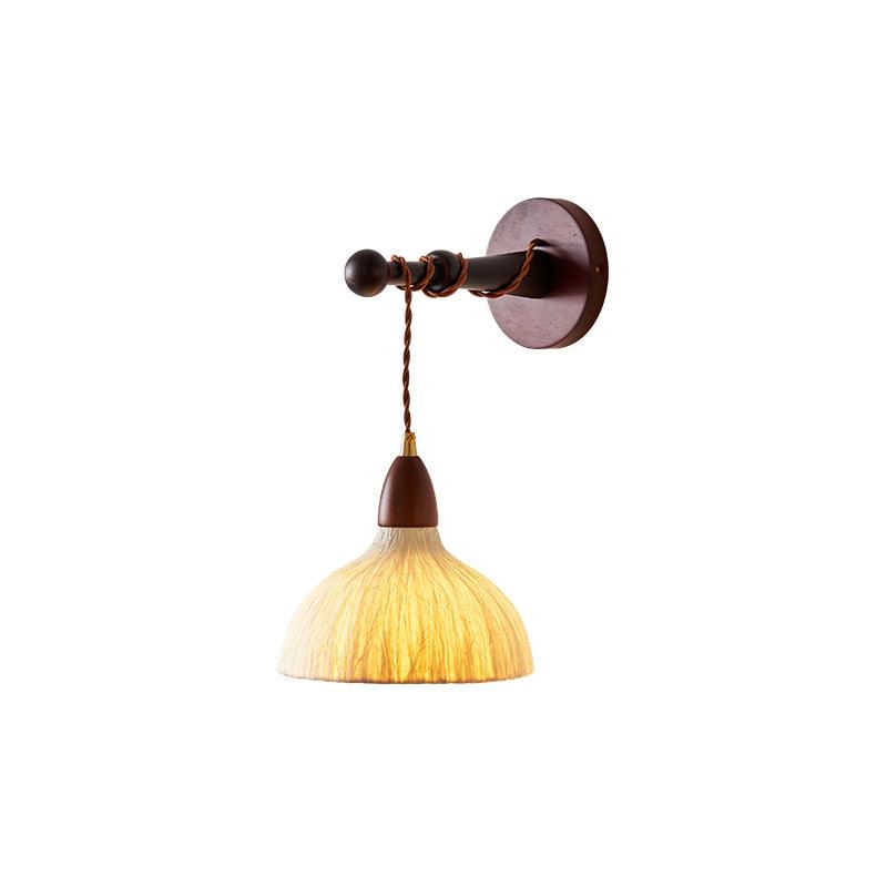 Soren Wall Lamp ∅ 7.9″ x W 8.7″ x H 7.9″ / Dia 20cm x W 22cm x H 20cm / Walnut color＆White Wall lamp