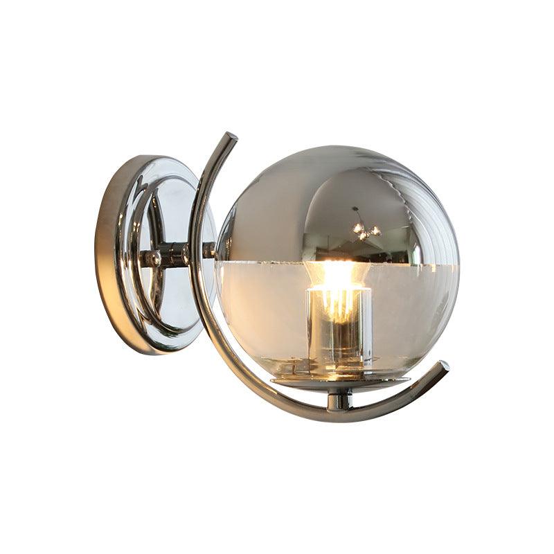 Space Ball Wall Lamp ∅ 5.9″ x H 7.8″ / Dia 15cm x H 20cm / Silver Wall lamp