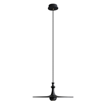 Spindle Disc Pendant Lamp 1 head: ∅ 17.7″ x H 7.9″ / Black Pendant light
