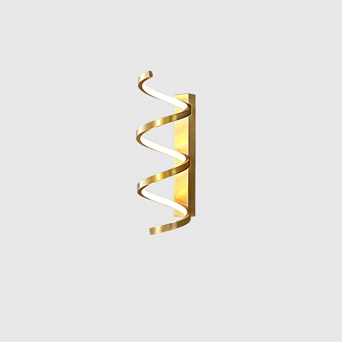 Spiral Wall Light ∅ 5.5″ x H 16.5″ / Dia 14cm x H 42cm / Brass / Three-Color Changing Light Wall lamp