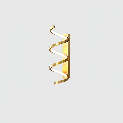 Spiral Wall Light ∅ 5.5″ x H 16.5″ / Dia 14cm x H 42cm / Brass / Three-Color Changing Light Wall lamp