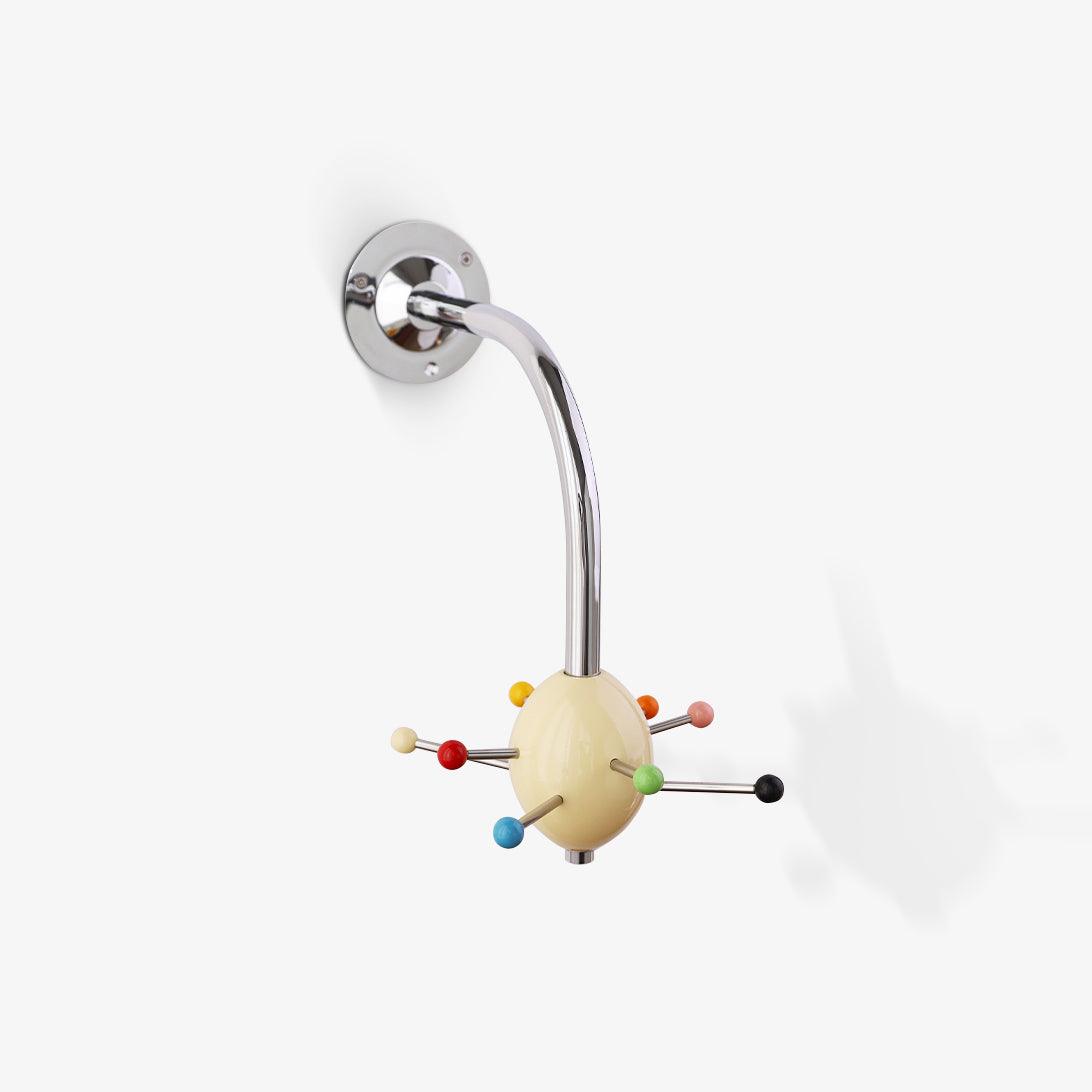 Sputnik Coat Rack Dia 23cm x W 34cm x H 35cm / ∅ 9.1″ x W 13.4″ x H 13.8″ / Chrome＆Beige Light source & accessories