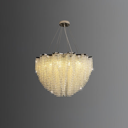 Stalizi Crystal chandelier ∅ 23.6″ x H 15.7″ / Dia 60cm x H 40cm / Chrome & Clear Crystal Chandelier