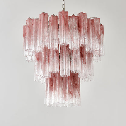 Starlight Rose Chandelier Dia 66cm x H 68cm / ∅ 26.1″ x H 26.8″ / Pink & Chrome Chandelier