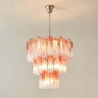 Starlight Rose Chandelier Dia 66cm x H 68cm / ∅ 26.1″ x H 26.8″ / Pink & Chrome Chandelier