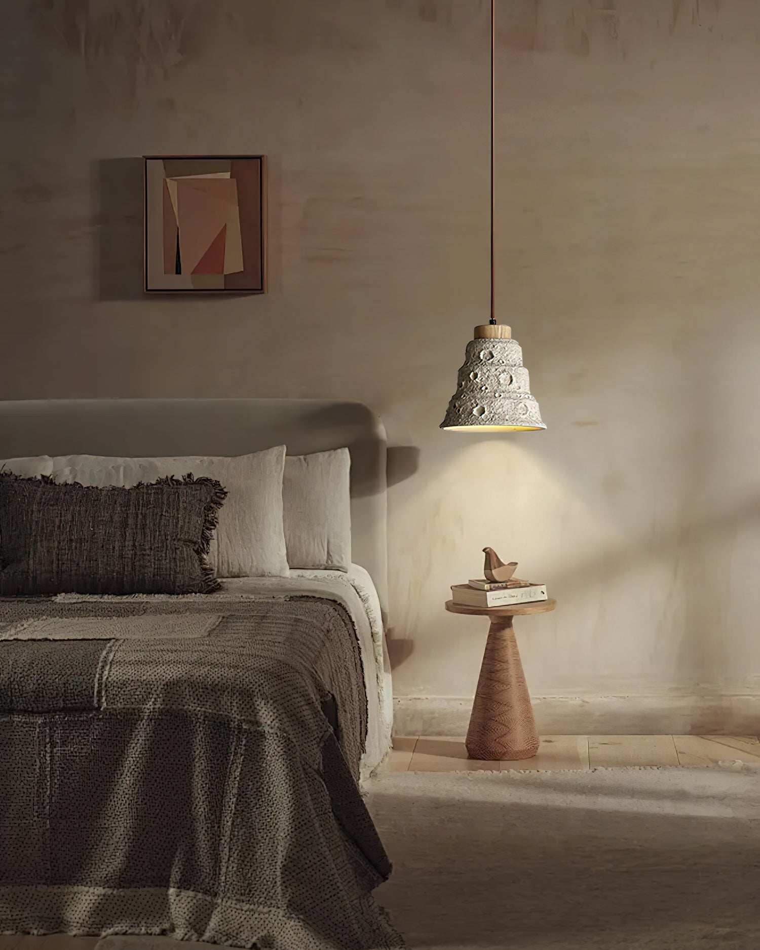 Stone Bell Pendant Light ∅ 7.1″ x H 7.1″ / Cement Grey pendant Lamp